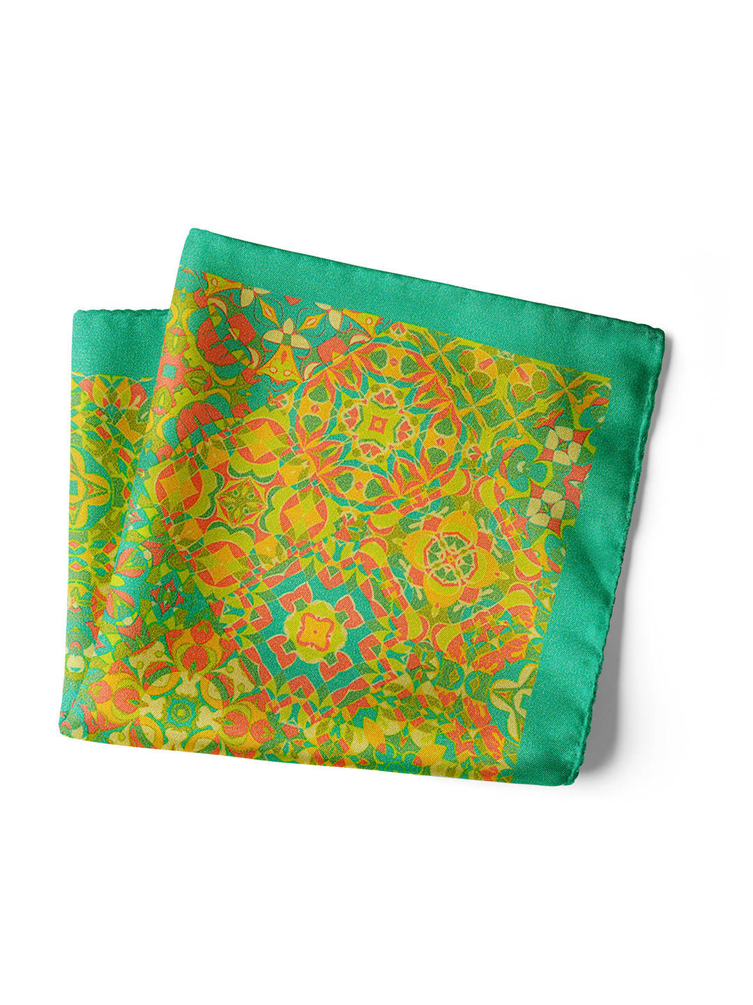 CHOKORE Indian At Heart line Men Printed Silk Pocket Squares