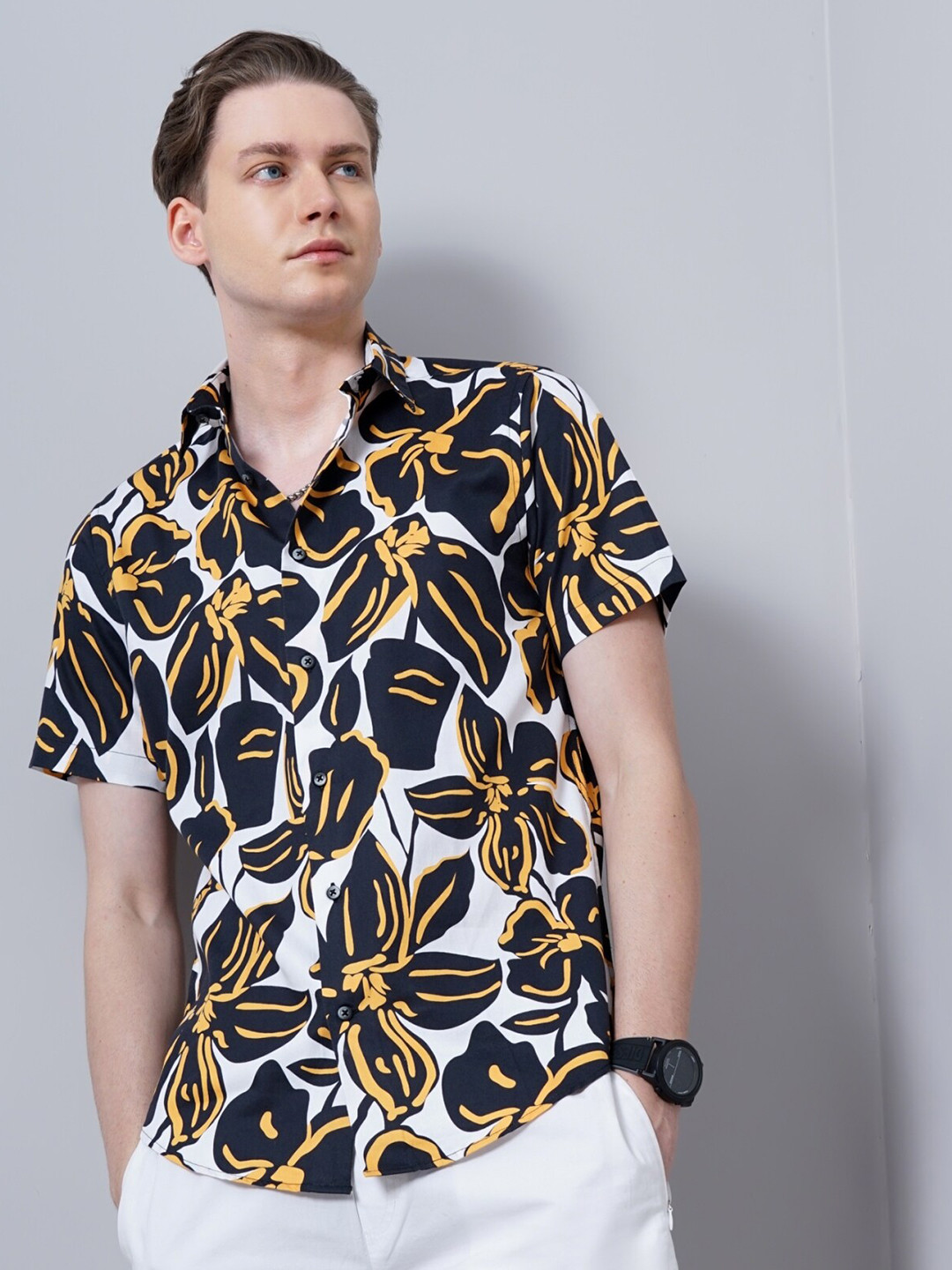 Abstract Printed Regular Fit Casual Shirt