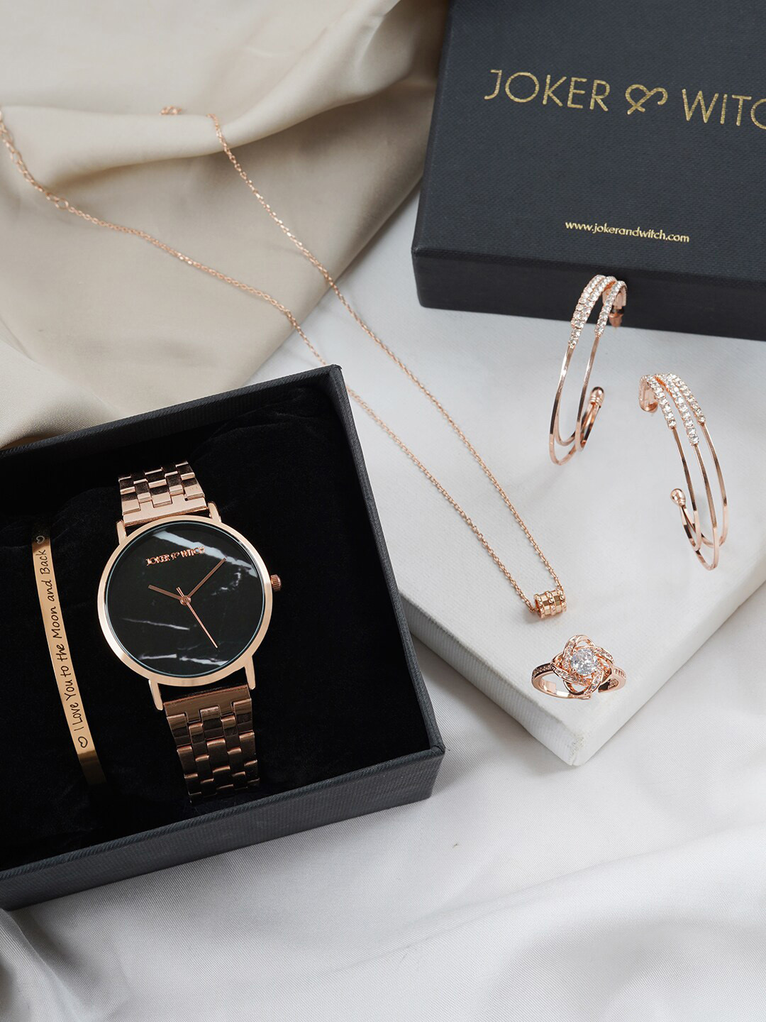 JOKER & WITCH Women Shae Astor Love Stack Watch Gift Set JWLS467