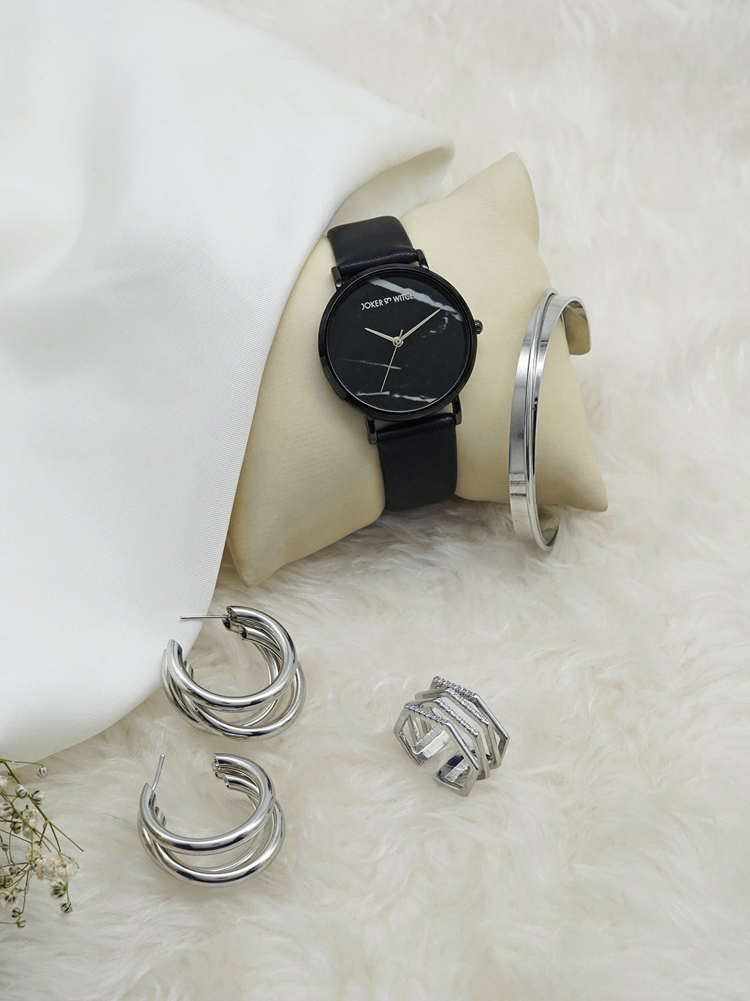 JOKER & WITCH Women Bling Love Stack Watch Gift Set JWLS329