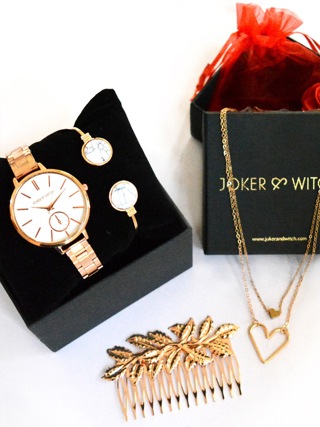 JOKER & WITCH Women You're Perfect Love Stack Watch Gift Set JWLS51