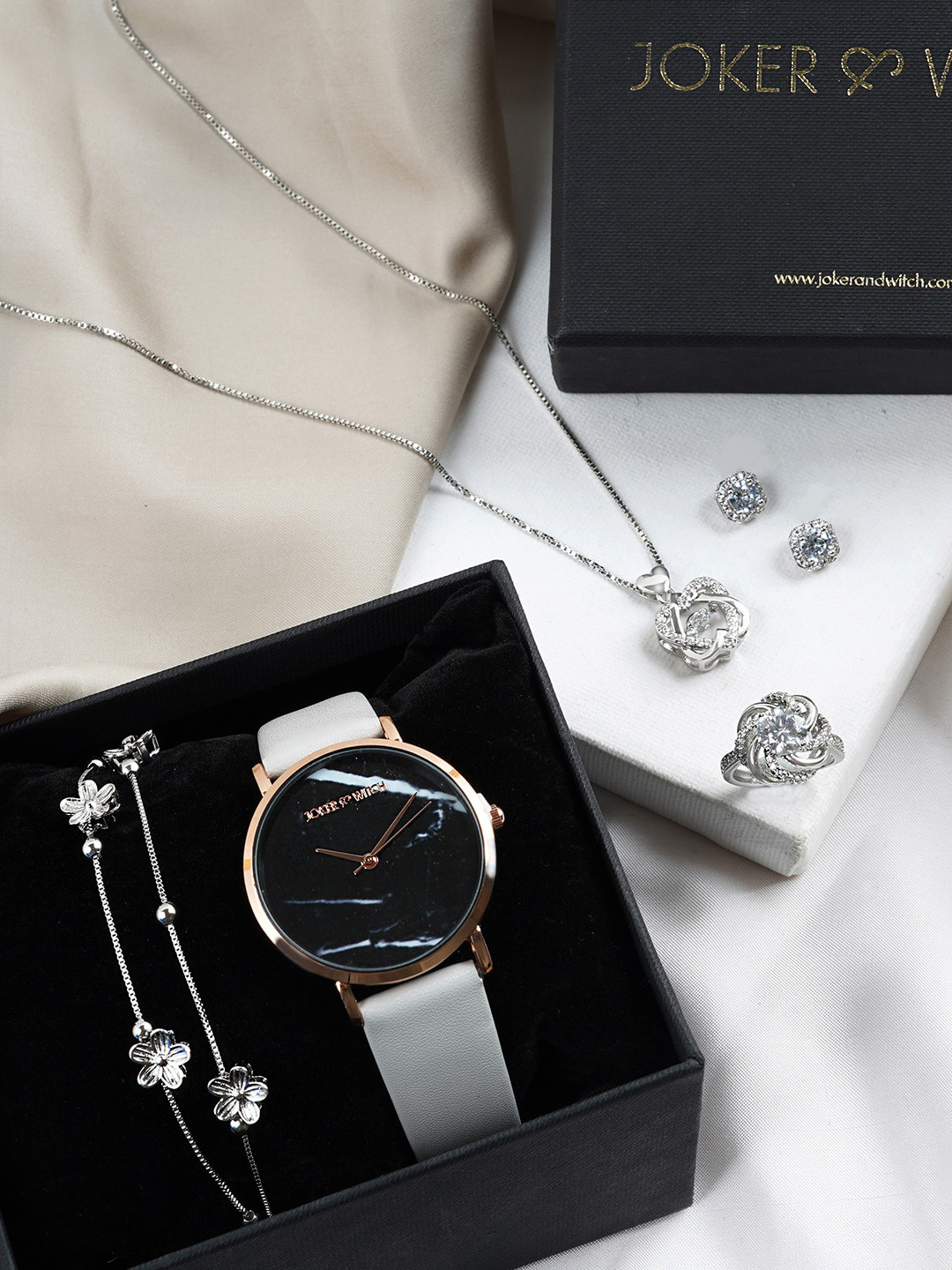 JOKER & WITCH Women Night of Romance Love Stack Watch Gift Set JWLS486