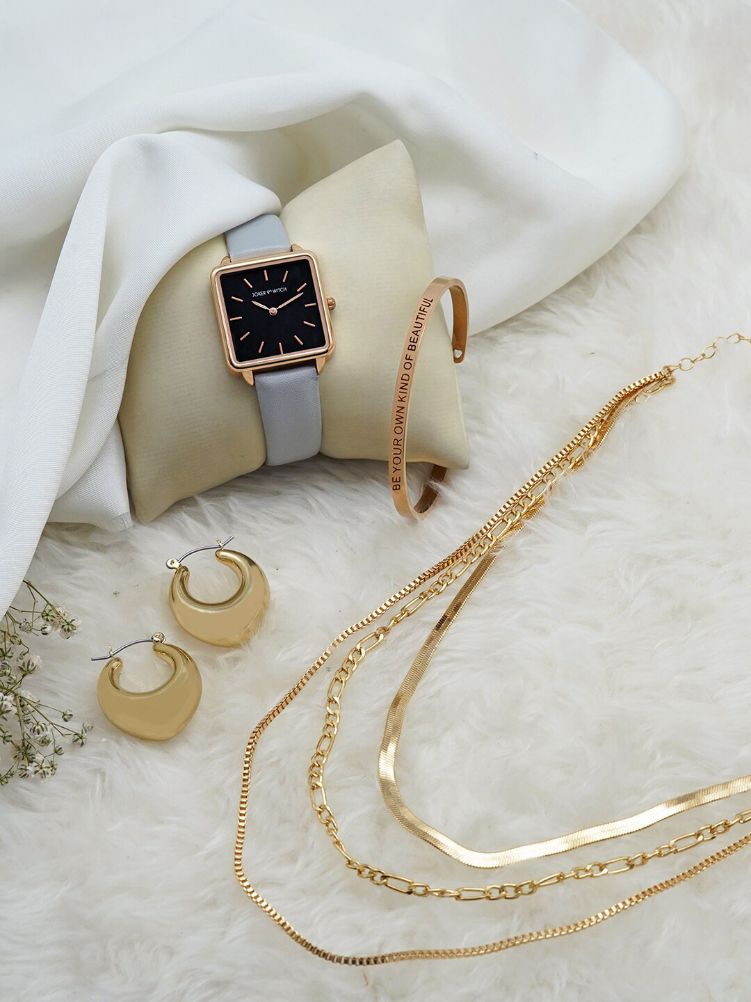 JOKER & WITCH Women Watch Chain Earring Bracelet Gift Set