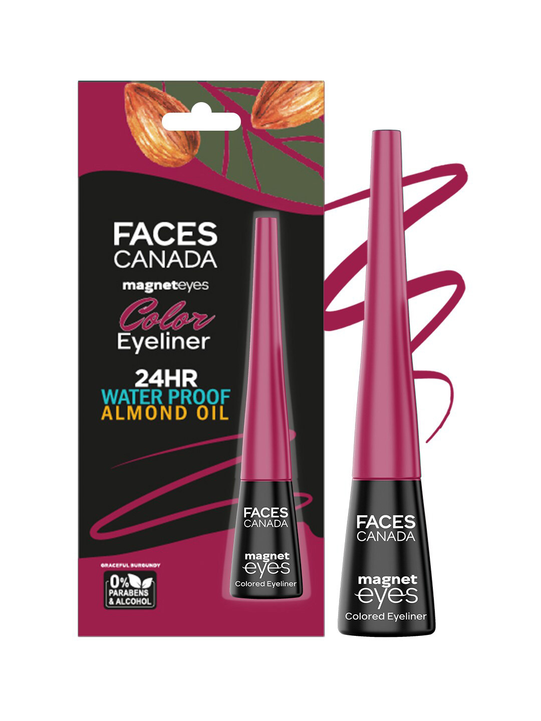 FACES CANADA Magneteyes 24HR Waterproof Liquid Colour Eyeliner 4ml - Graceful Burgundy 05
