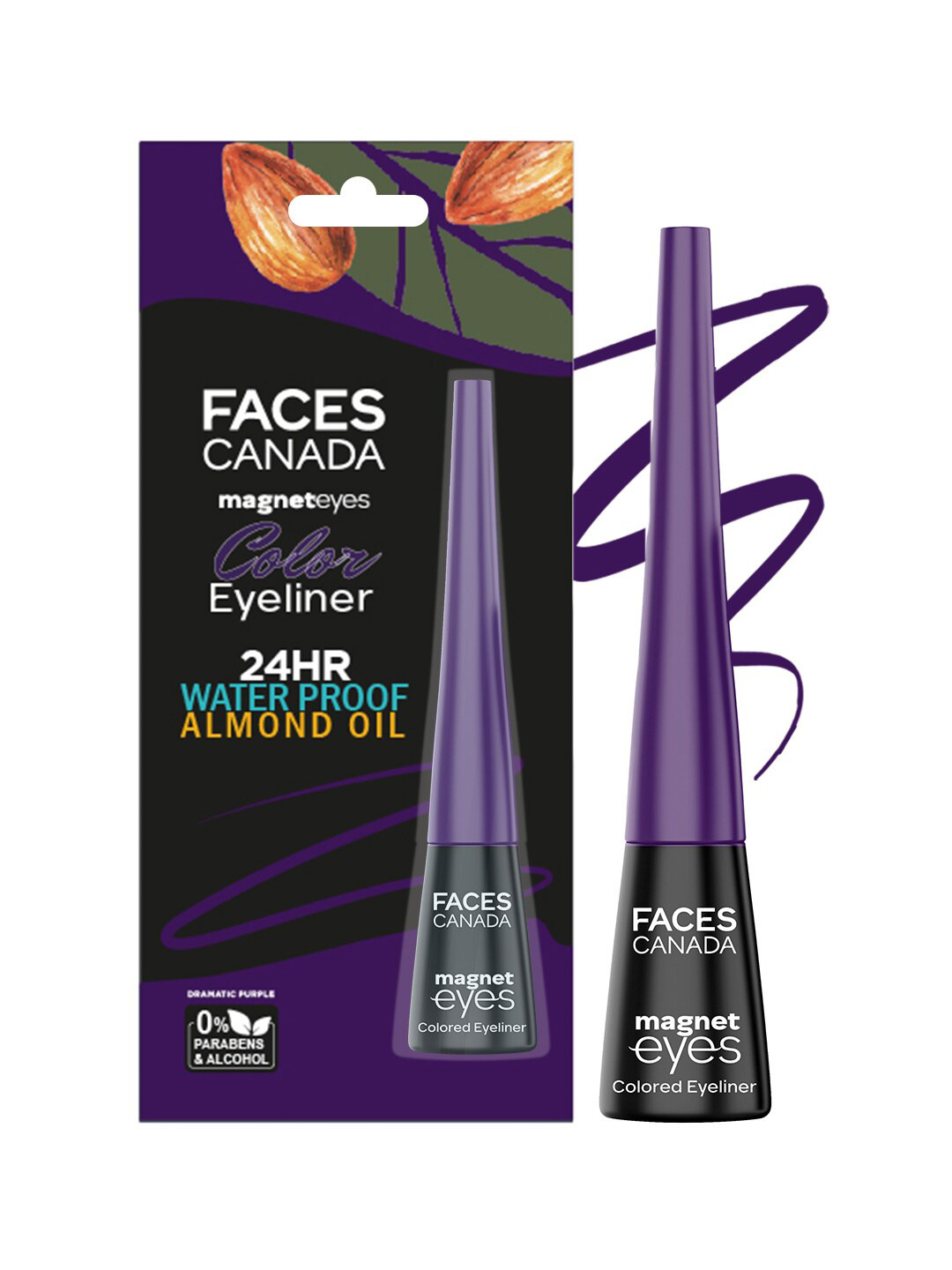 FACES CANADA Magneteyes 24HR Waterproof Liquid Colour Eyeliner 4ml - Dramatic Purple 01