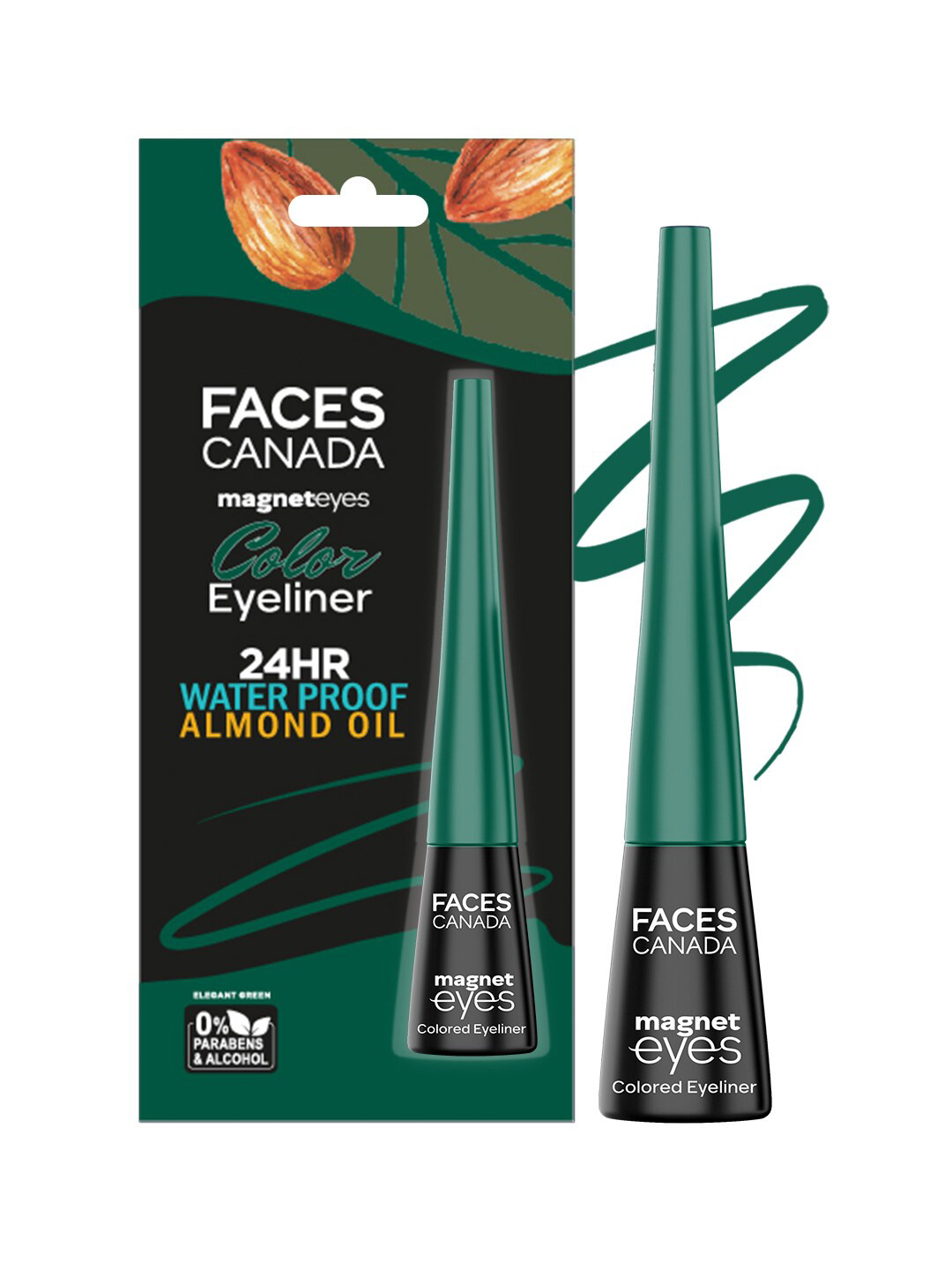 FACES CANADA Magneteyes 24HR Waterproof Liquid Colour Eyeliner 4ml - Elegant Green 02