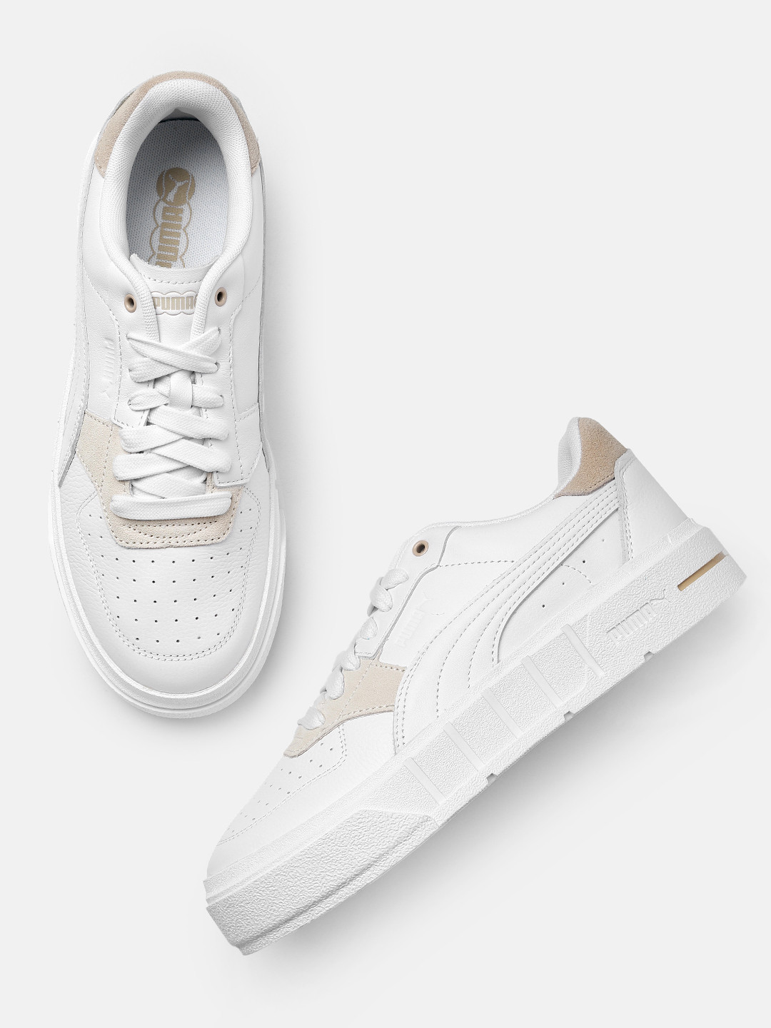 Puma Women Cali Court Match Perforations Leather Chunky Sneakers