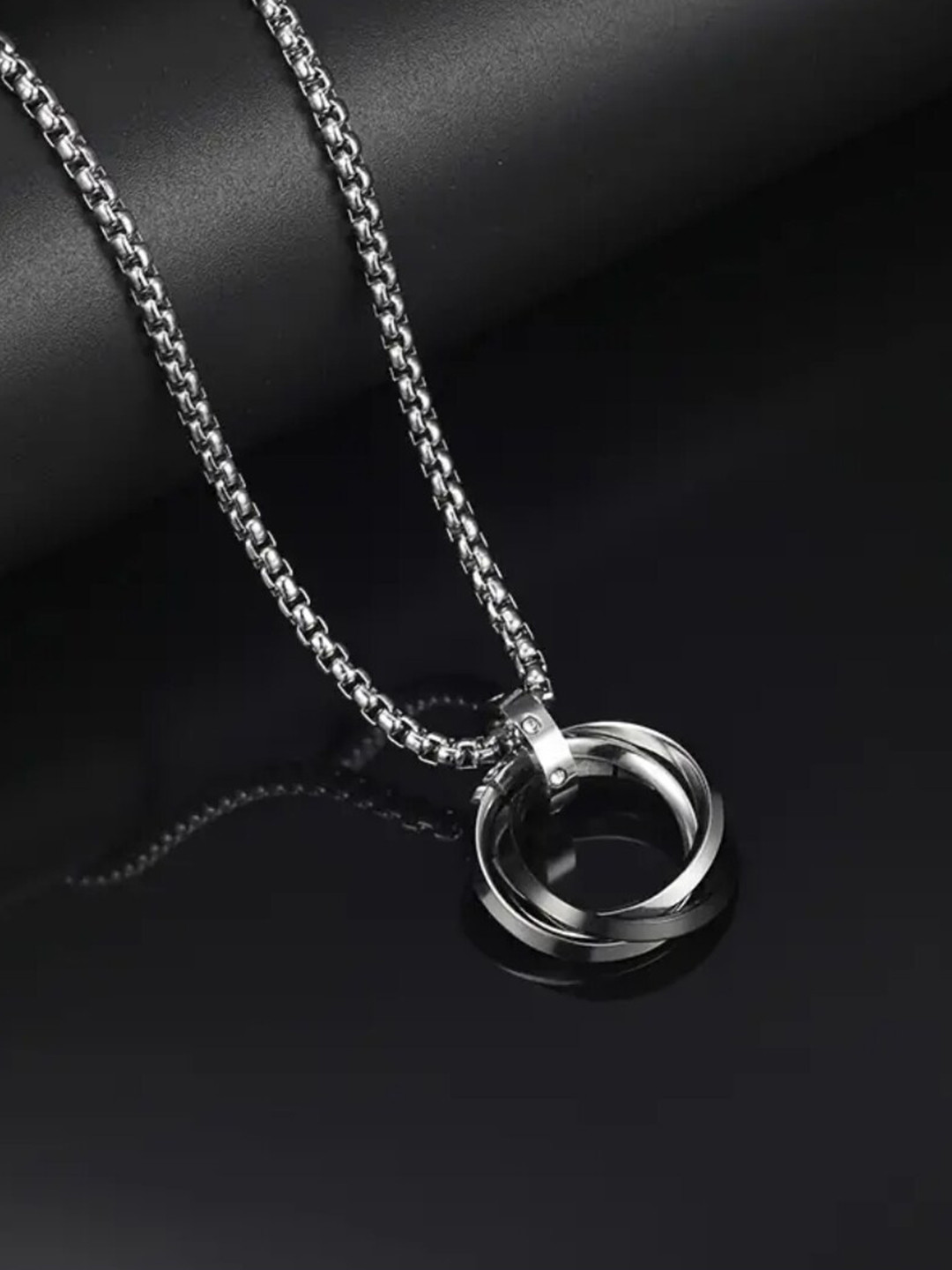 SALTY Multi Ring Stainless Steel Rocky Neck Chainfor Men