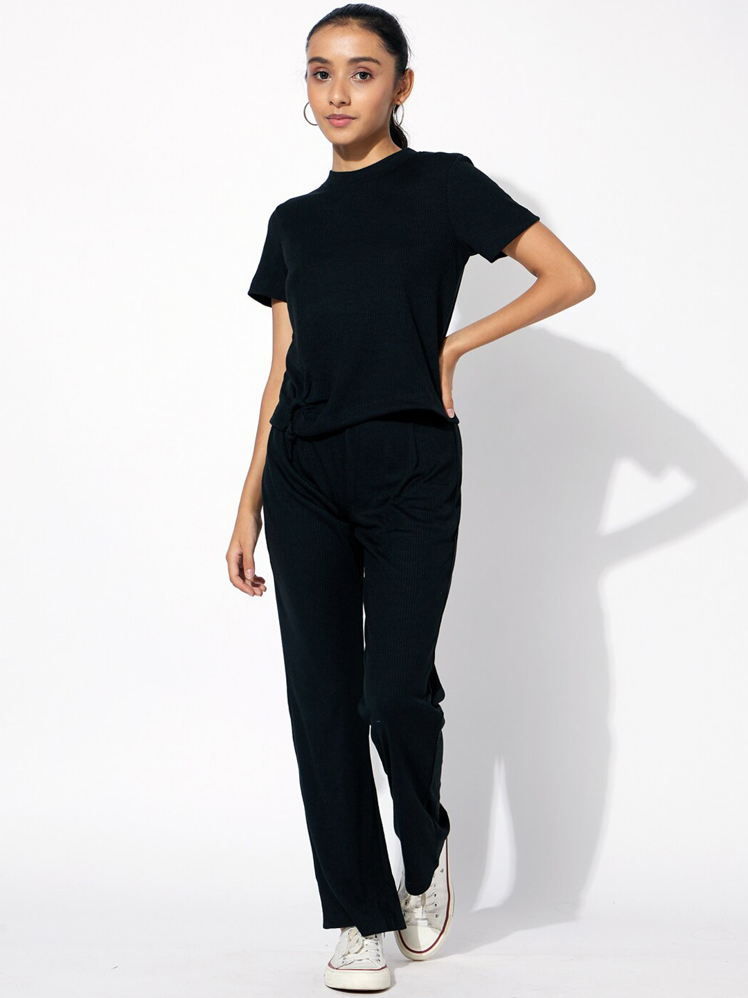 luyk Girls Pure Cotton T-shirt And Trousers Co-Ords