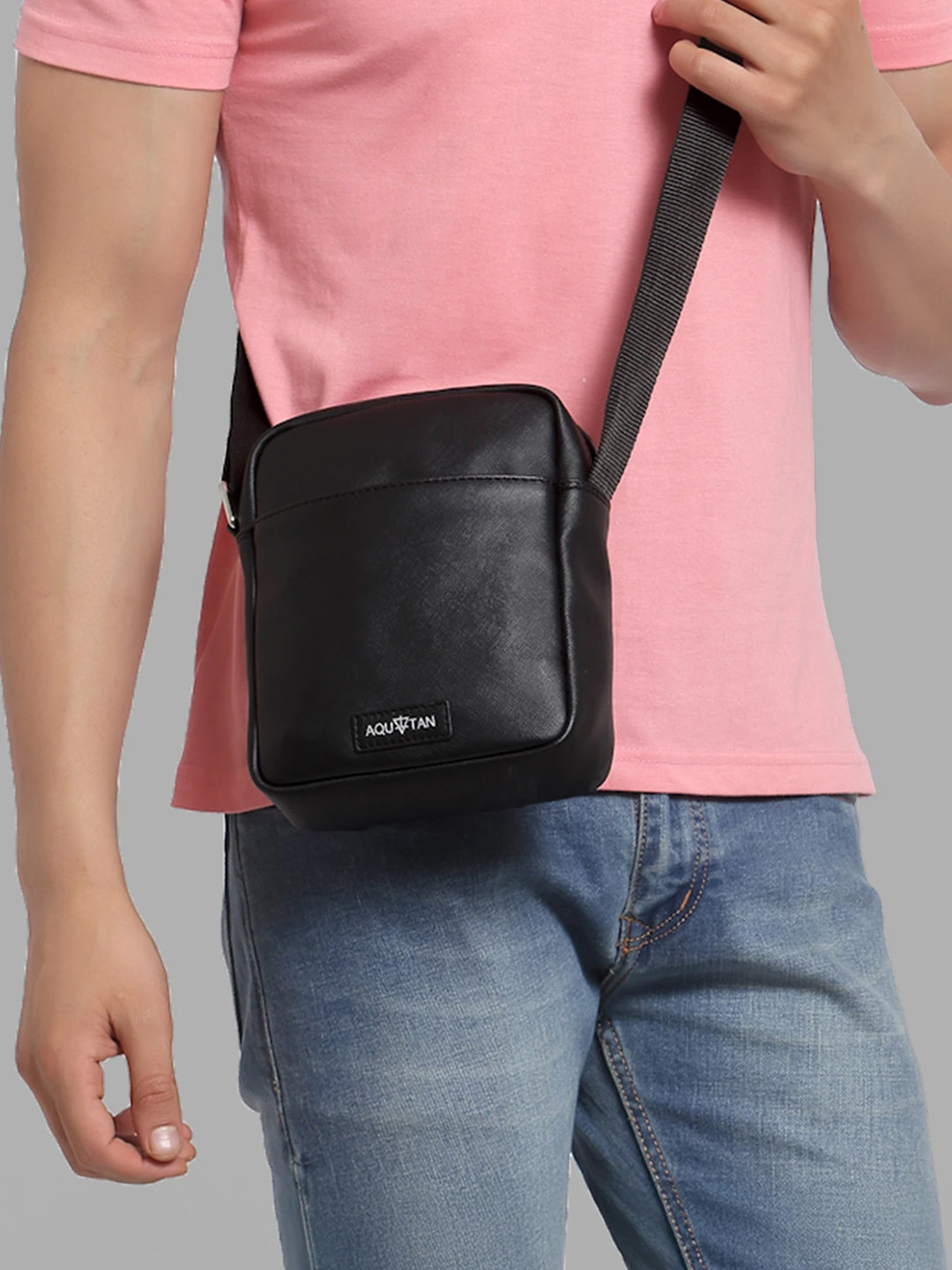 AQUATAN Men Structured Sling Bag