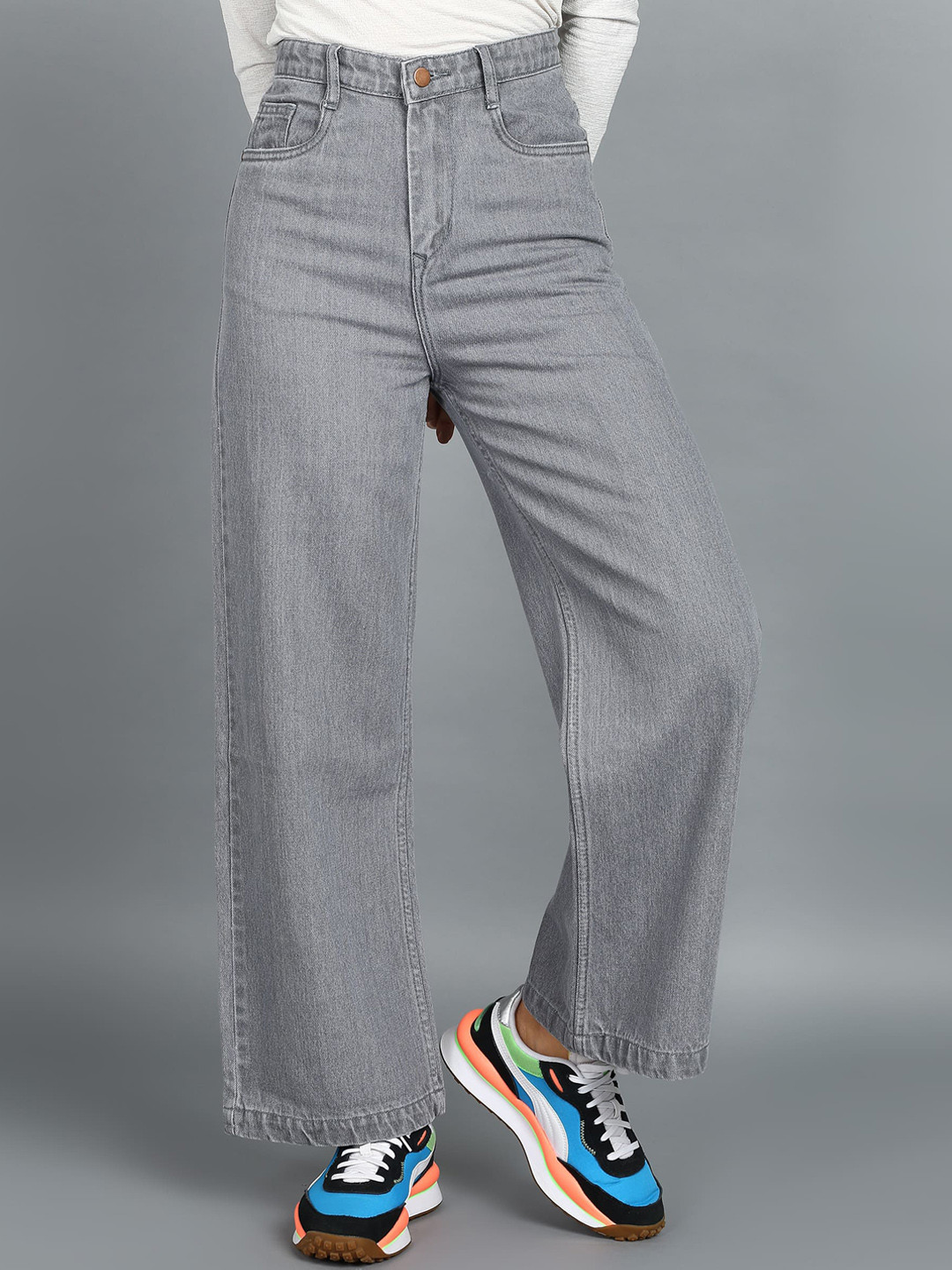 Urbano Fashion Women Wide Leg Fit Jeans