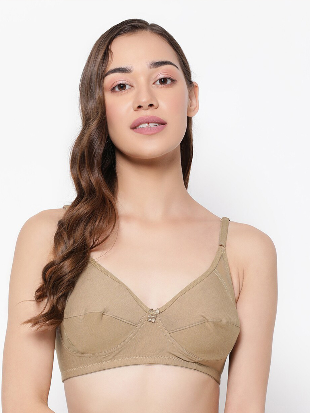 Clovia Beige All Day Comfort Full Coverage Cotton Bra