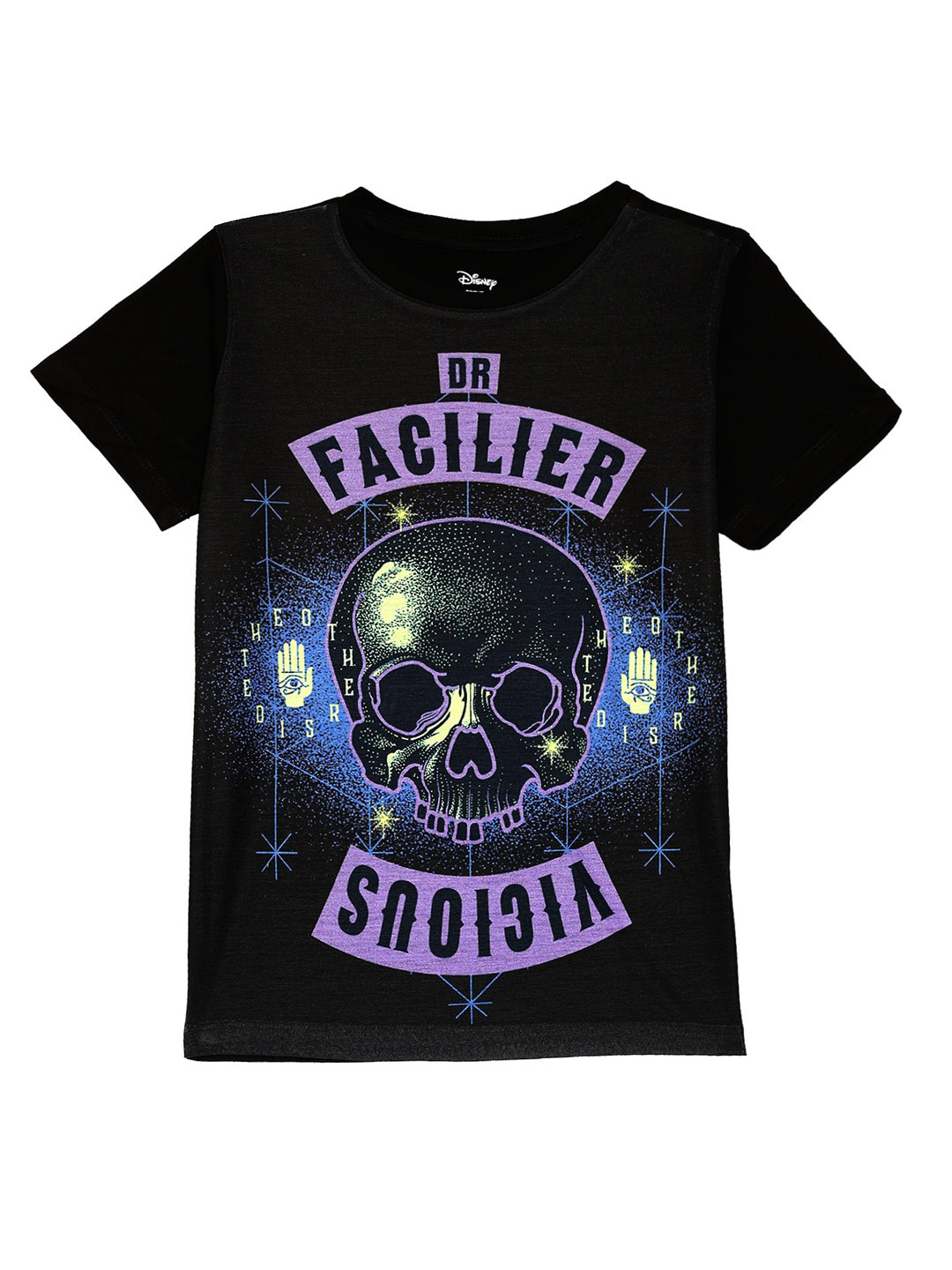 Wear Your Mind Boys Black Printed Raw Edge T-shirt