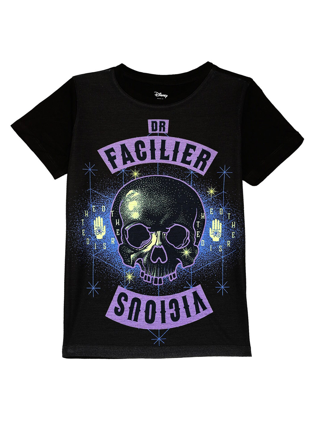 Wear Your Mind Boys Black Printed Raw Edge T-shirt