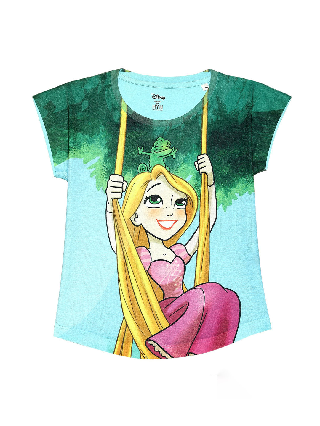 Wear Your Mind Girls Rapunzel Graphic Printed Cotton Top