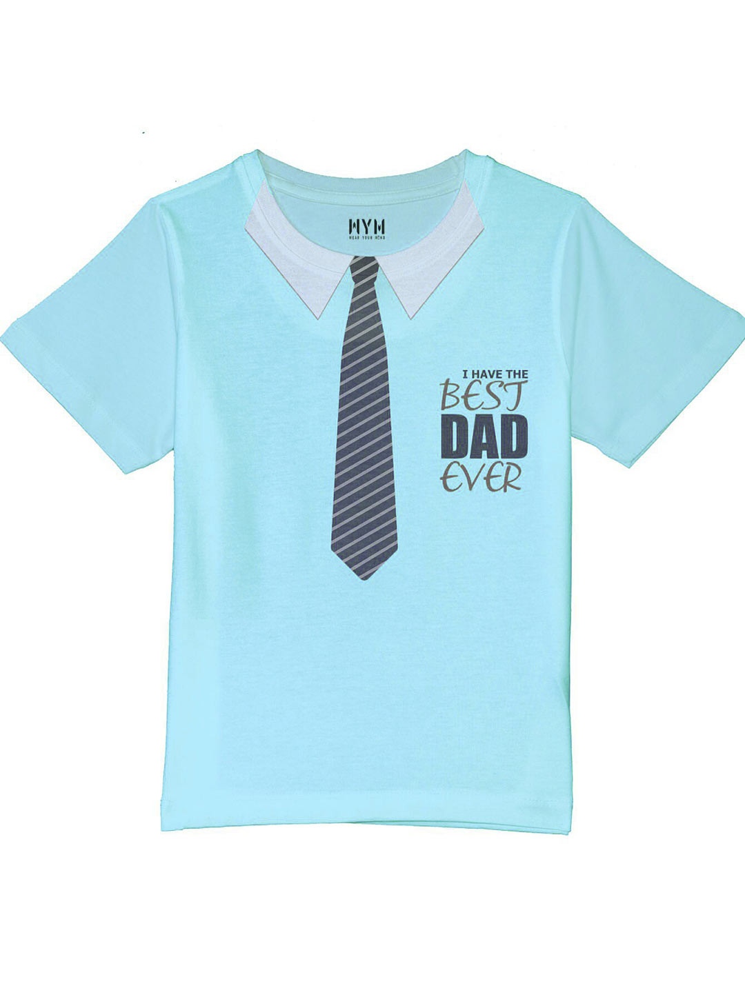 Wear Your Mind Boys Blue Typography V-Neck Applique T-shirt