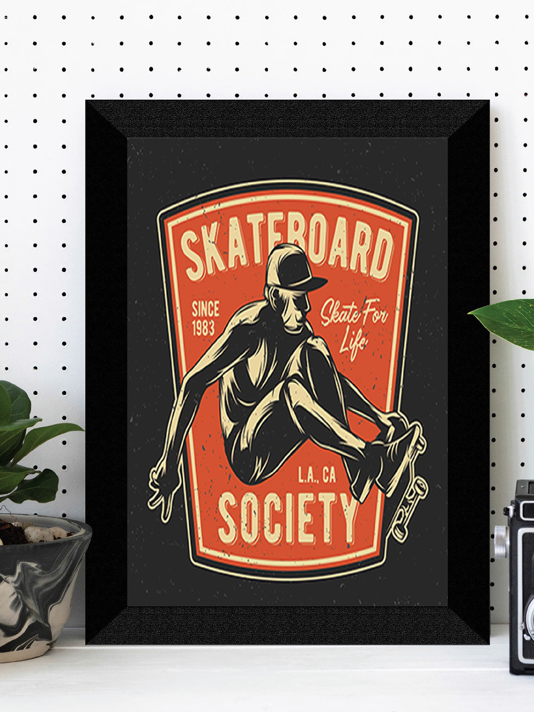 SAF Kids Black & Red Painted UV Textured Framed Wall Art