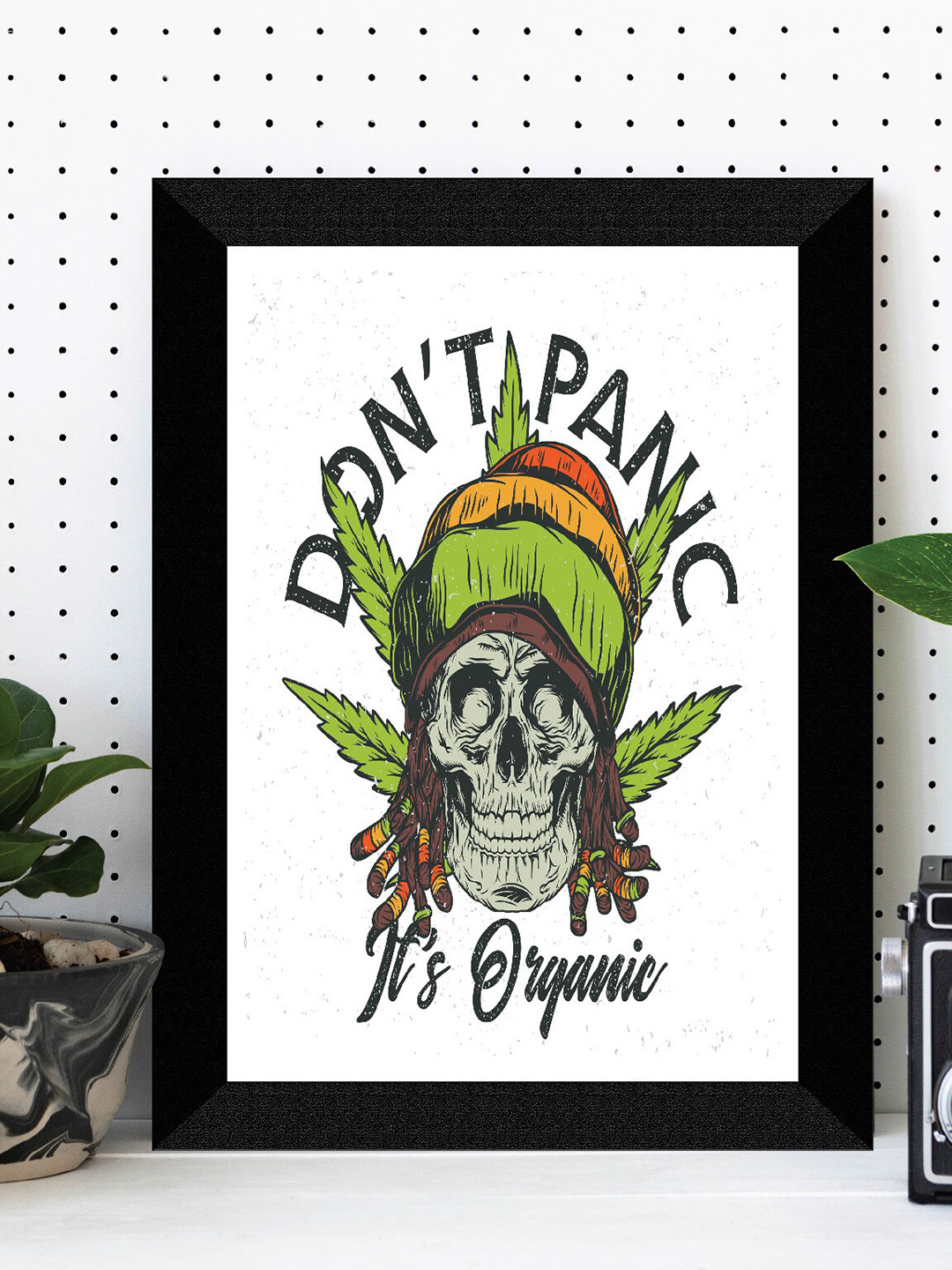 SAF Black & White Funny Painted UV Textured Framed Wall Art