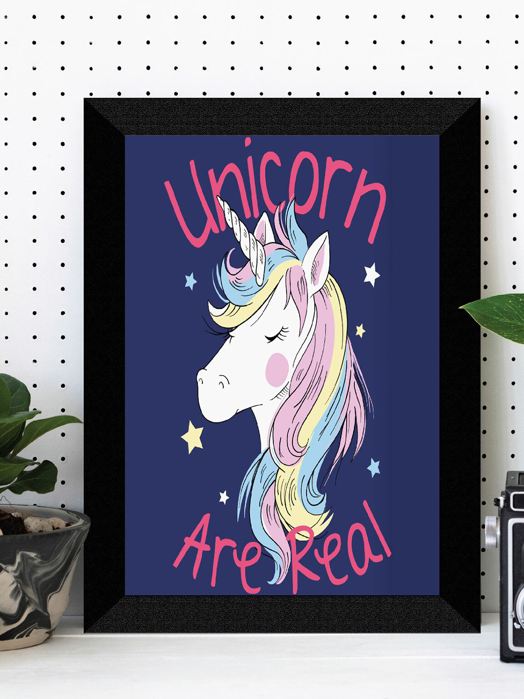 SAF Unicorn MDF Wall Rectangle Paintings Wall Art -11 x 14 In