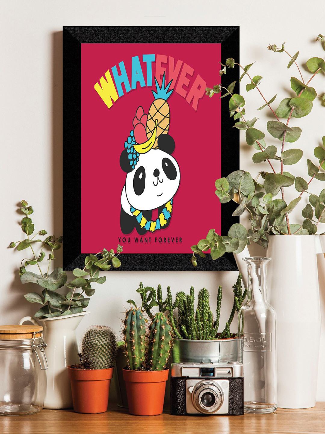 SAF Black & Red Painted UV Textured Framed Wall Art