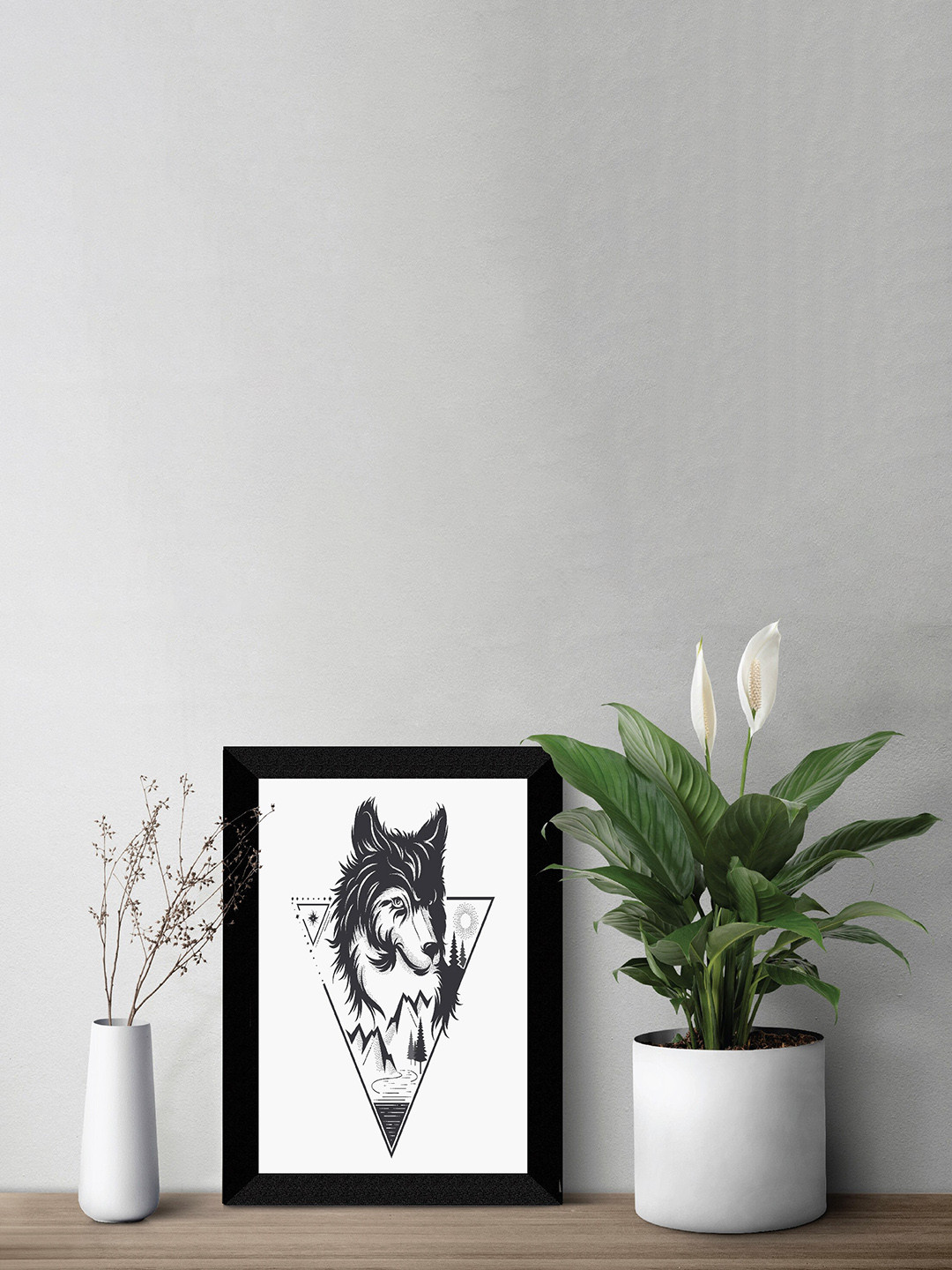SAF Black & White Painted UV Textured Framed Wall Art