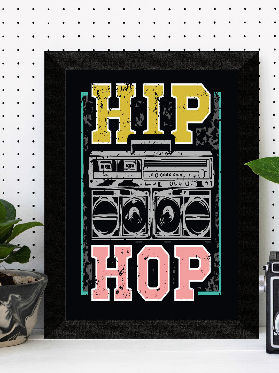 SAF Black & White Music Painted UV Textured Framed Wall Art