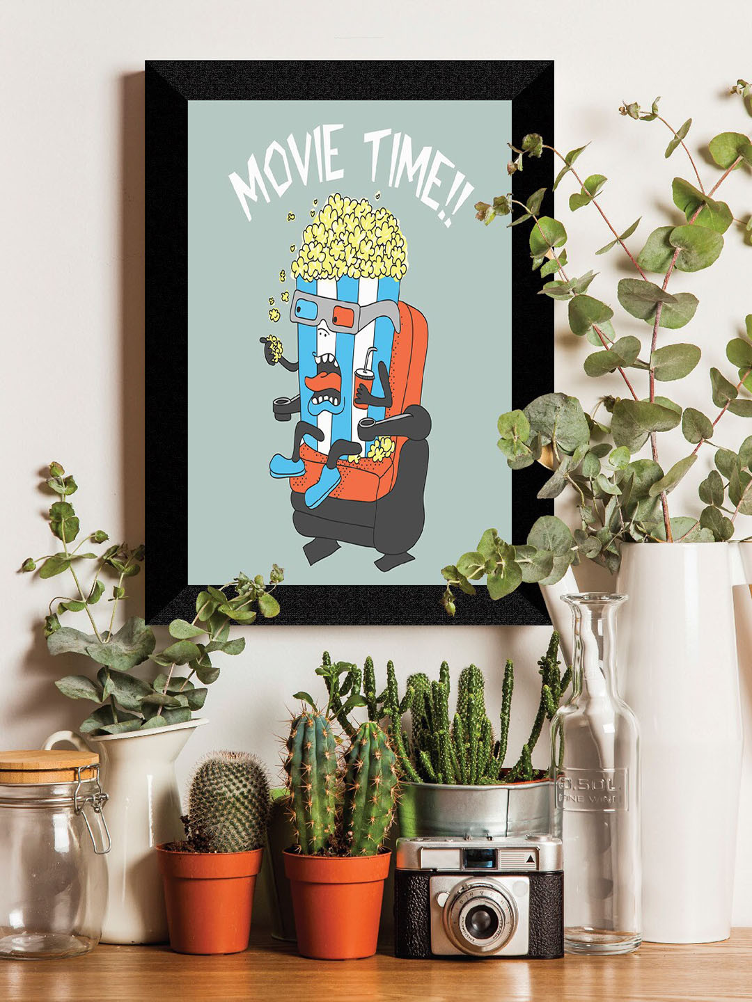 SAF Movie Time Wood Wall Rectangle Paintings Wall Art - 14 x 11In