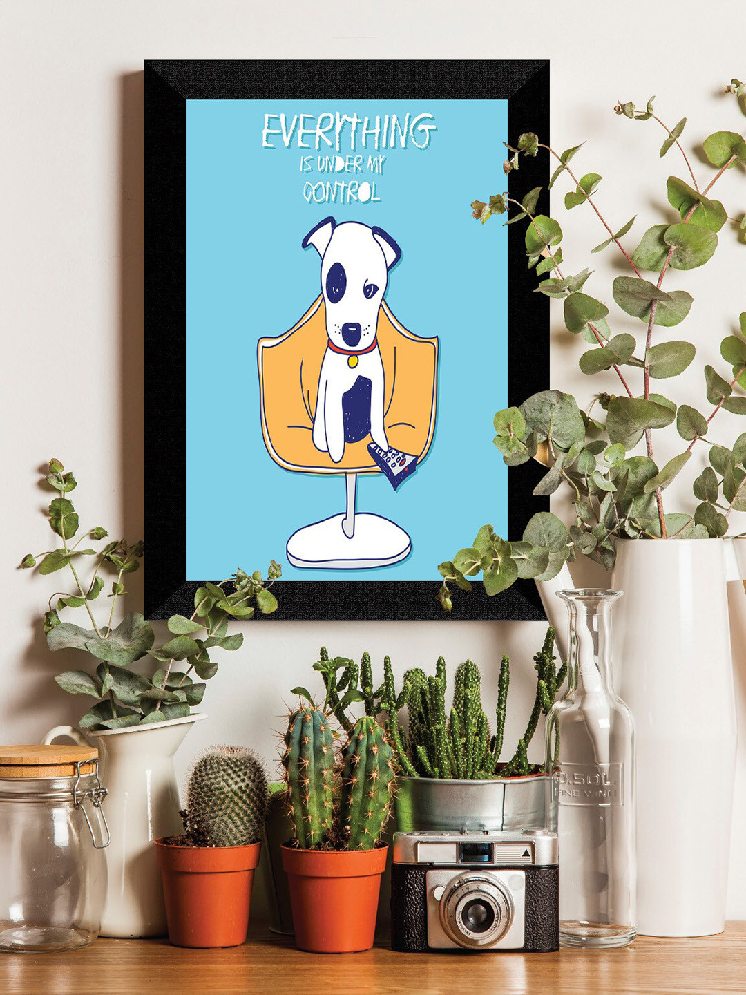 SAF Kids Blue & White Painted Framed Wall Art