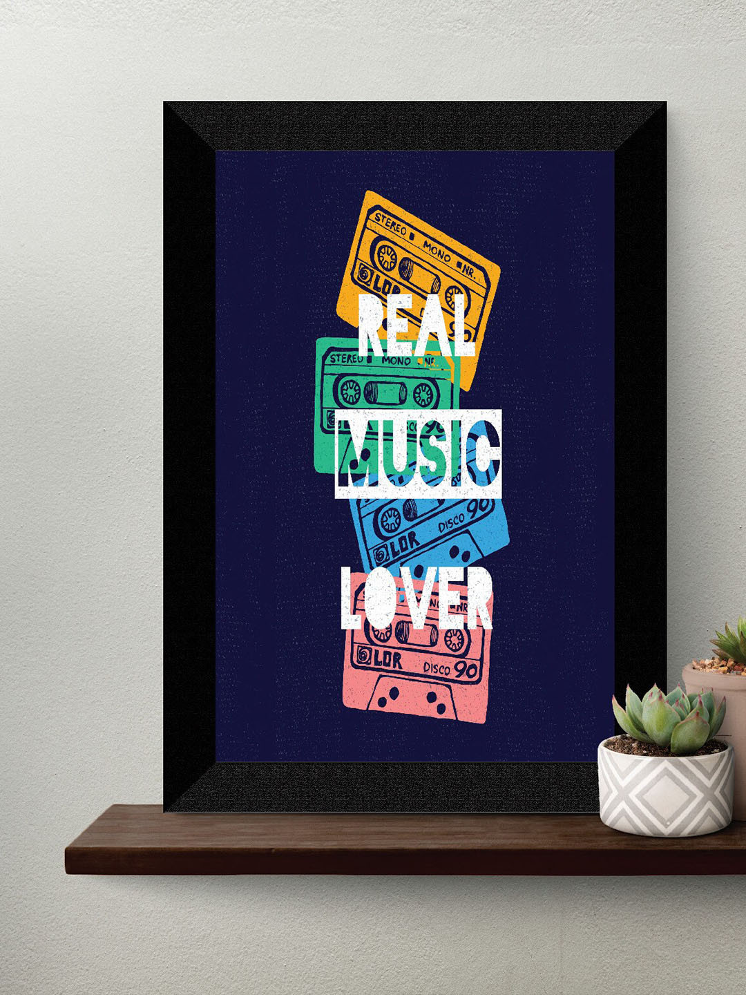 SAF Blue Motivational Quotes Premium MDF Framed Wall Art