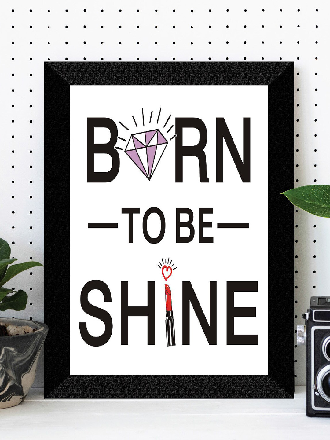 SAF White & Black Motivational Printed Premium MDF Framed UV Textured Wall Art