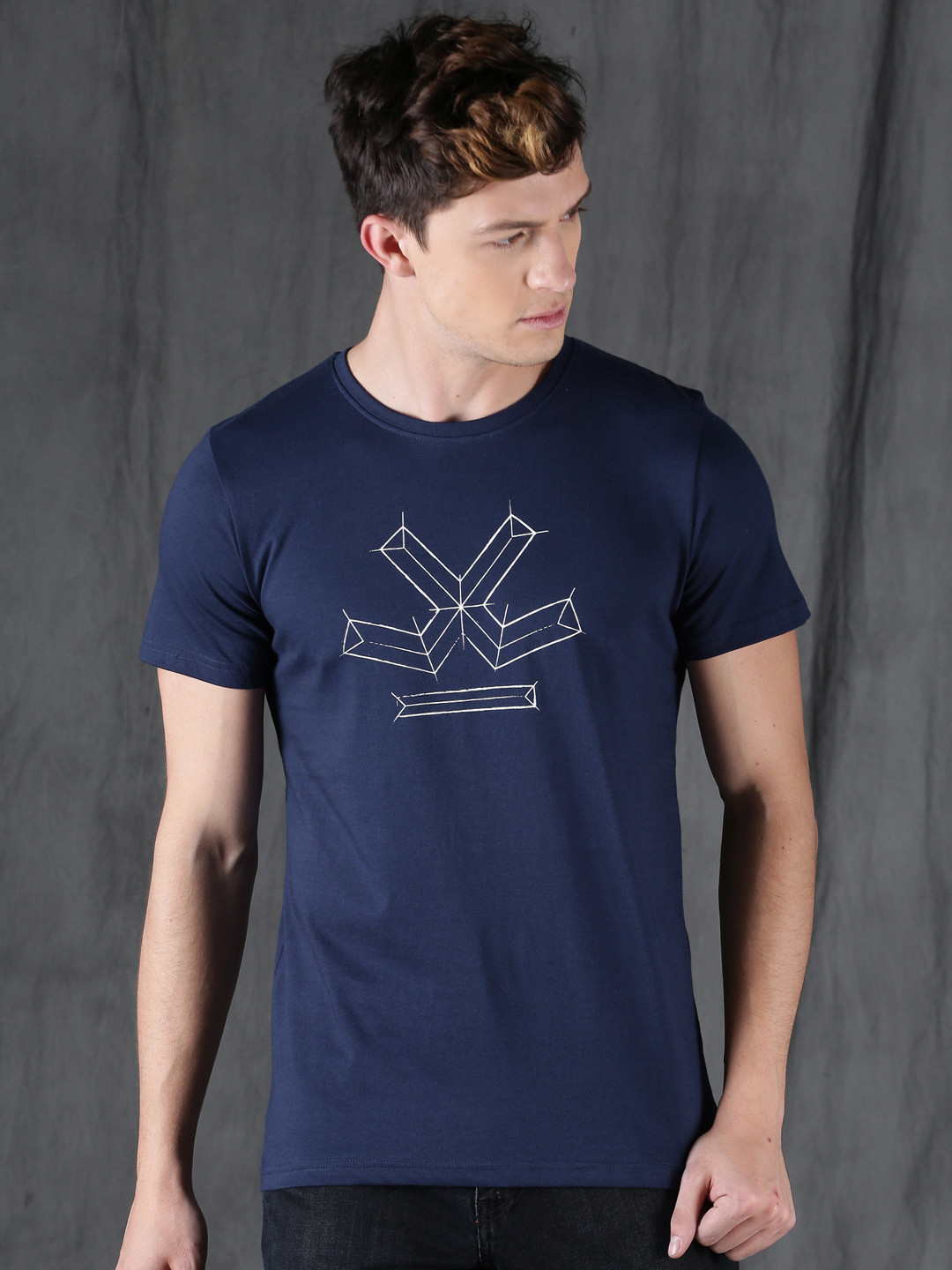Wrogn blue t shirt Clearance