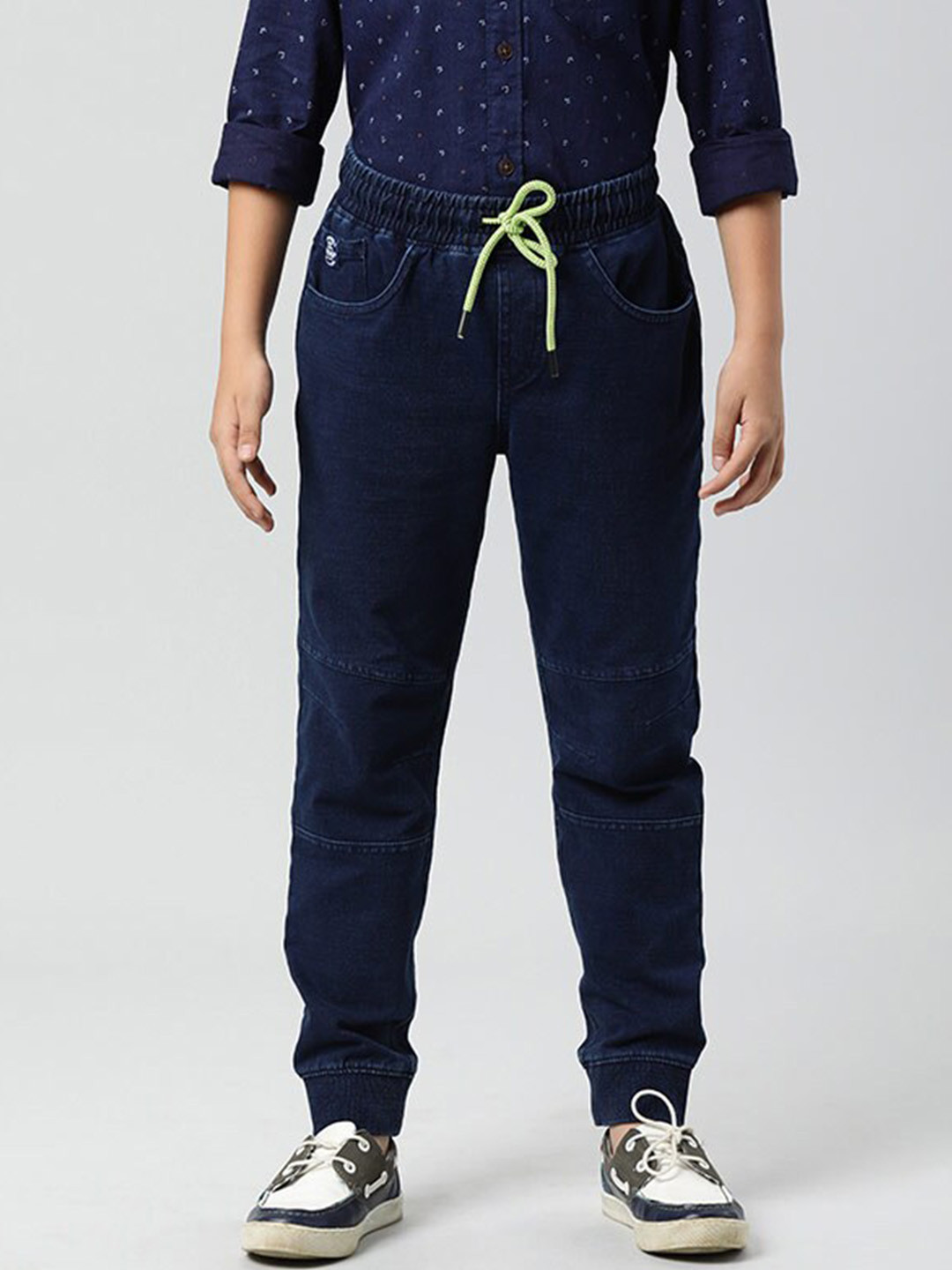 Indian Terrain Boys Mid-Rise Cotton Joggers