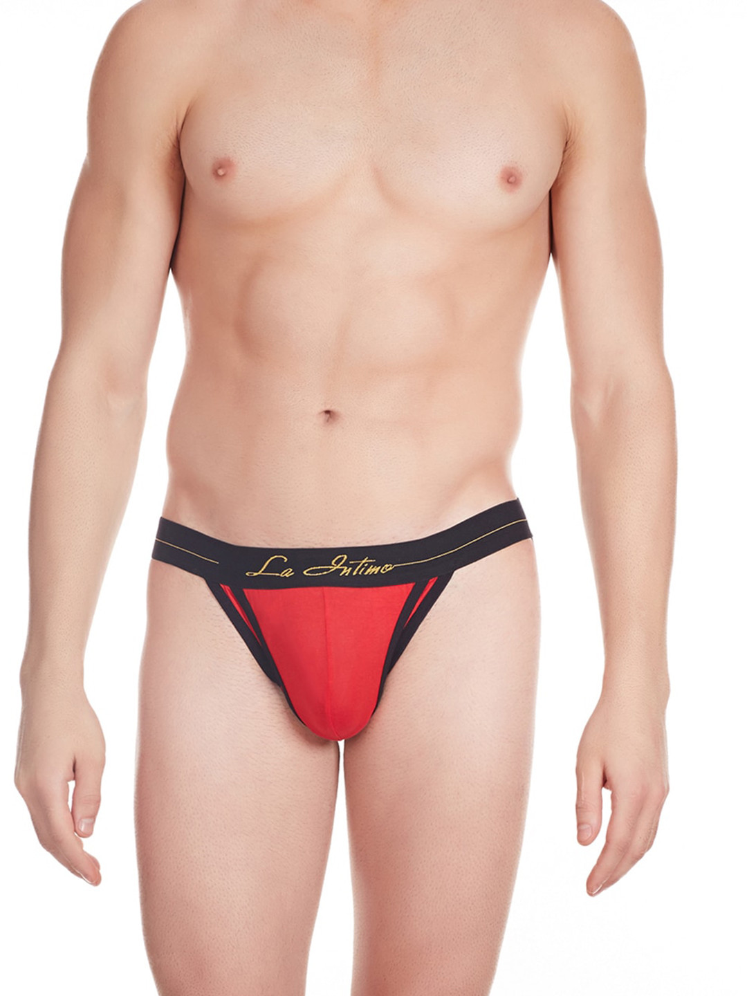 La Intimo Men Mid-Rise Racer Jock Basic Briefs LIJO011