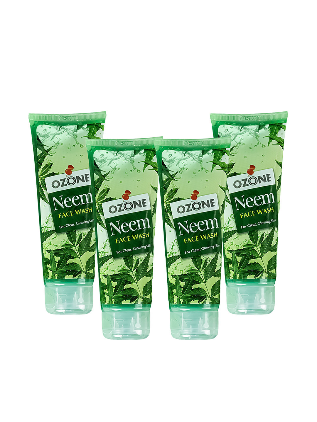 Ozone Set Of 4 Neem Face Wash with Aloe Vera & Lemon for Acne & Breakouts - 100ml each