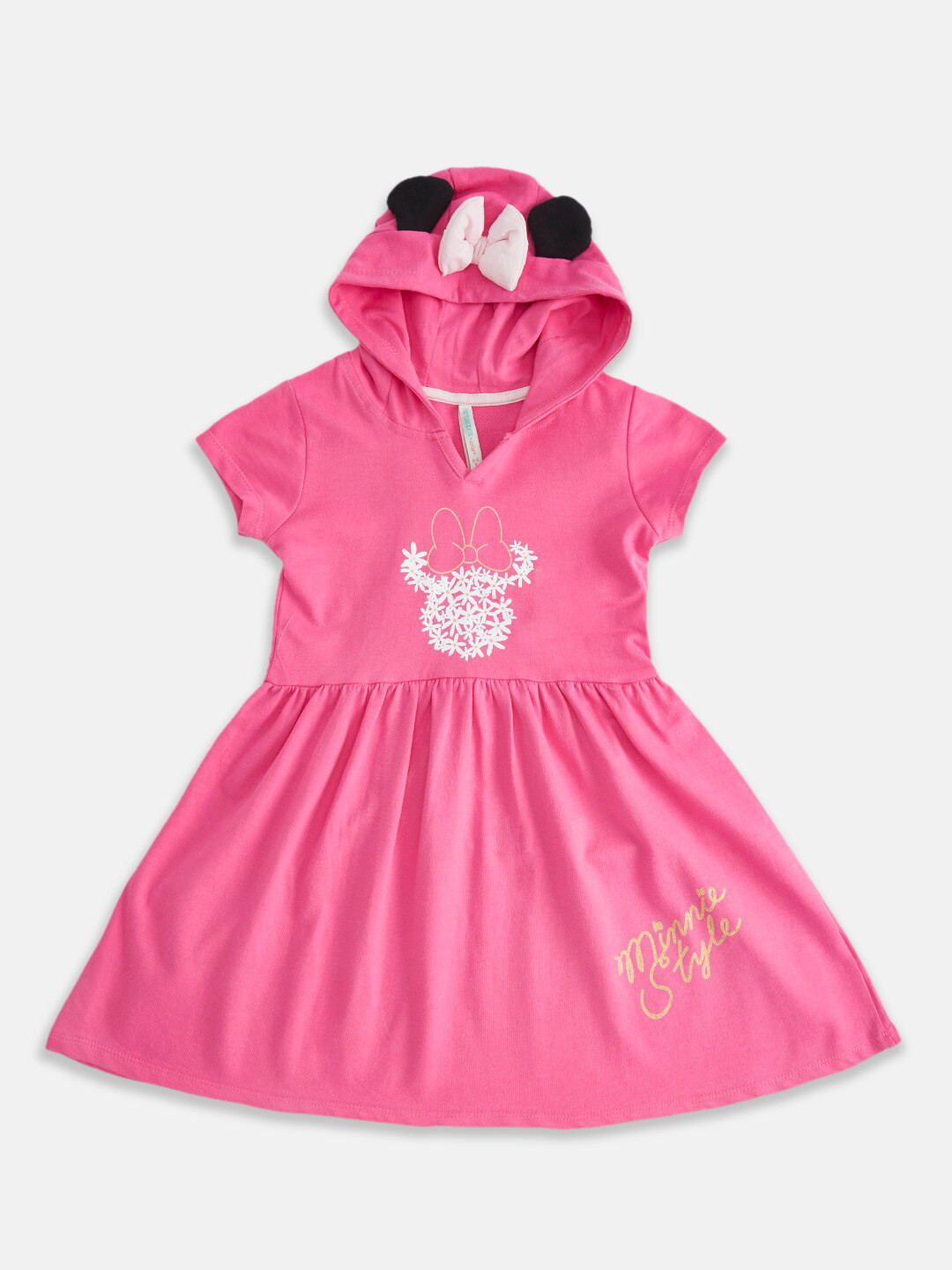 Pantaloons Junior Pink Fit & Flare Dress