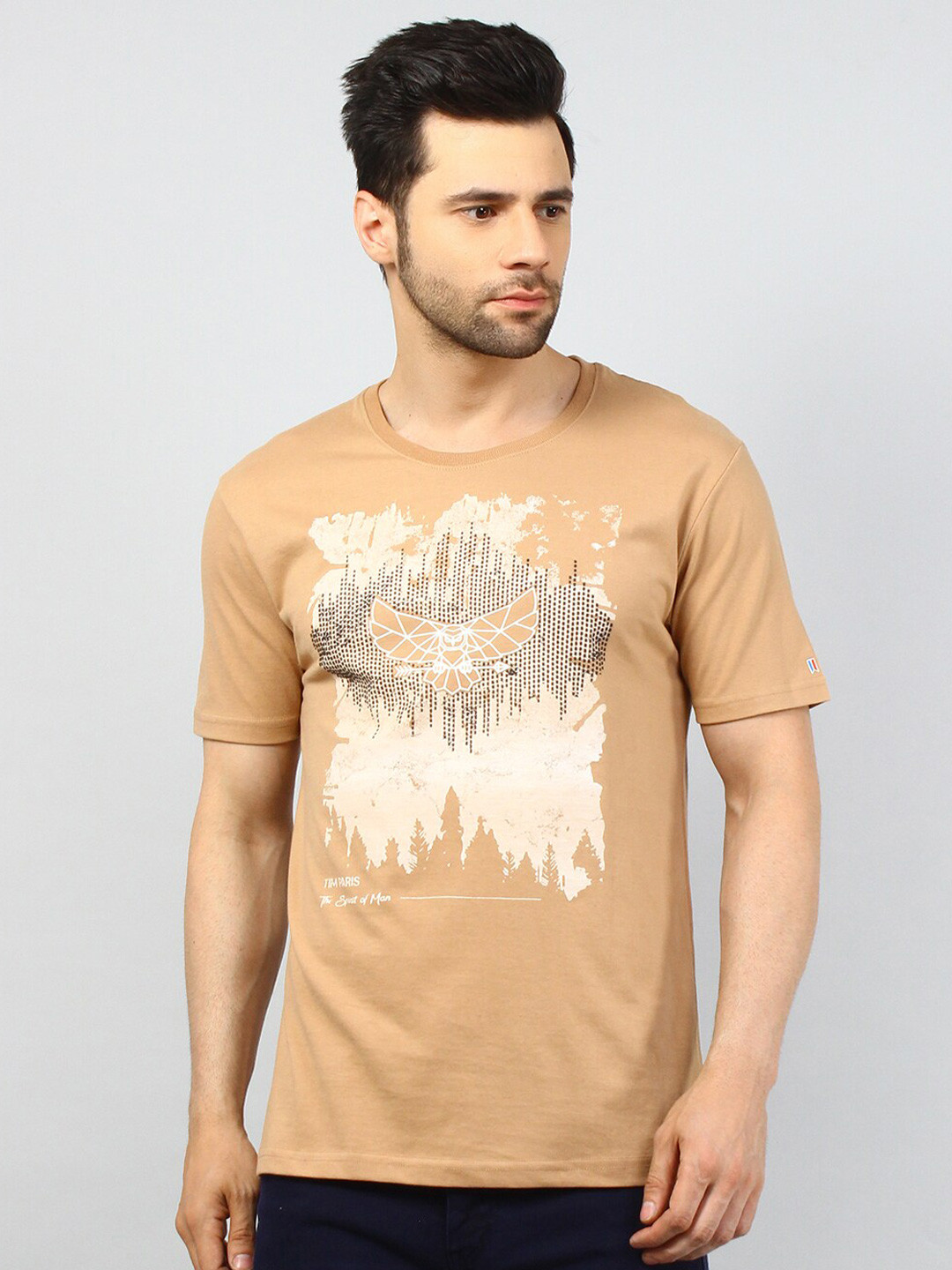 TIM PARIS Abstract Printed T-shirt