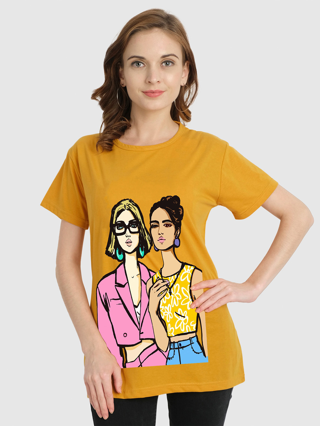 CHOZI Graphic Printed Cotton Bio Finish T-shirt
