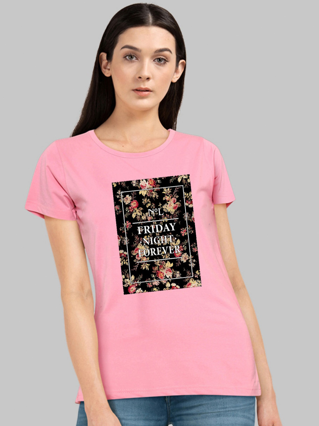 CHOZI Graphic Printed Short Sleeves Bio Finish Cotton T-shirt