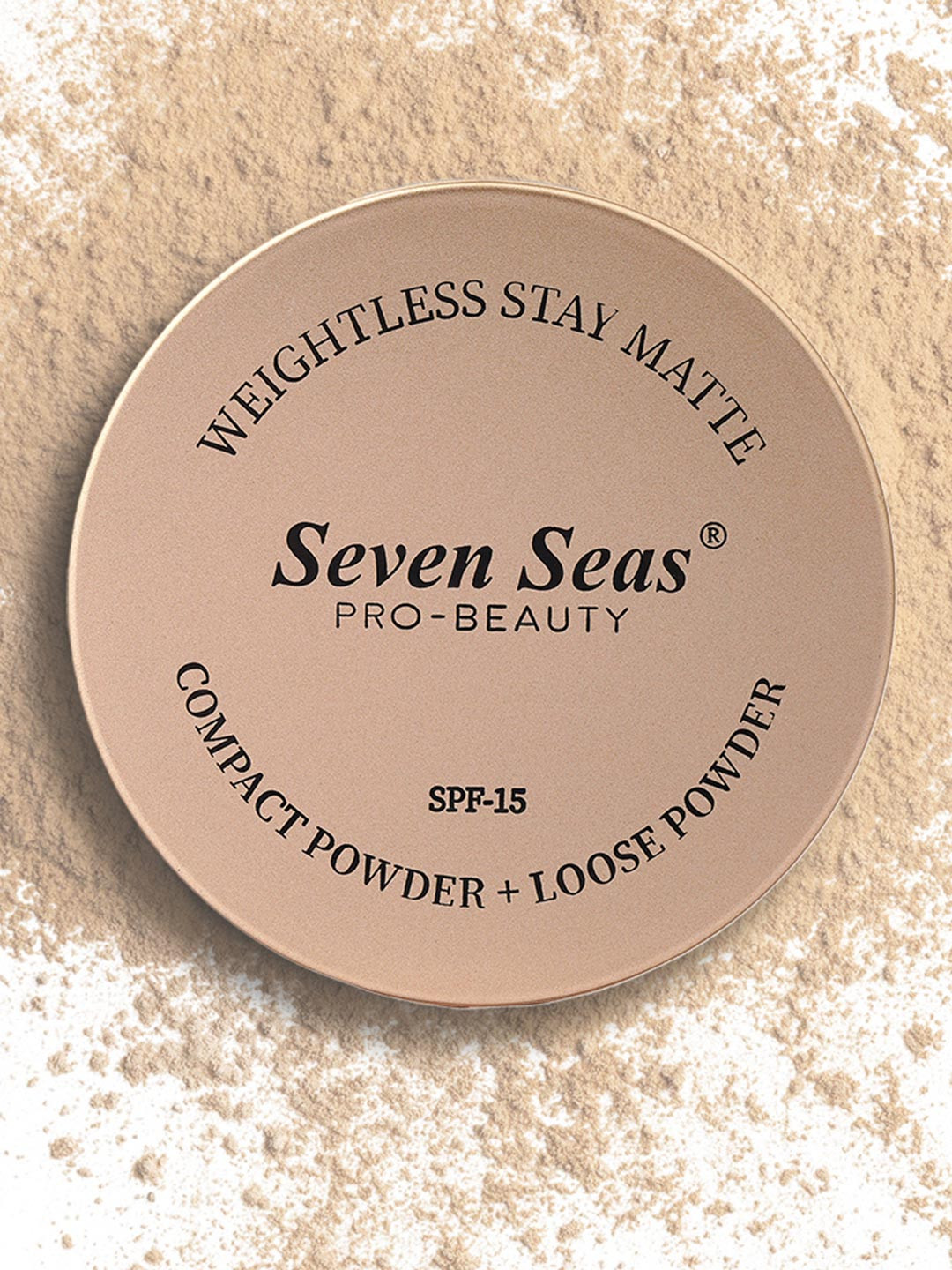 Seven Seas Pro Beauty Weightless Stay Matte 2 In 1 Compact & Loose Powder-Buff Beige 02