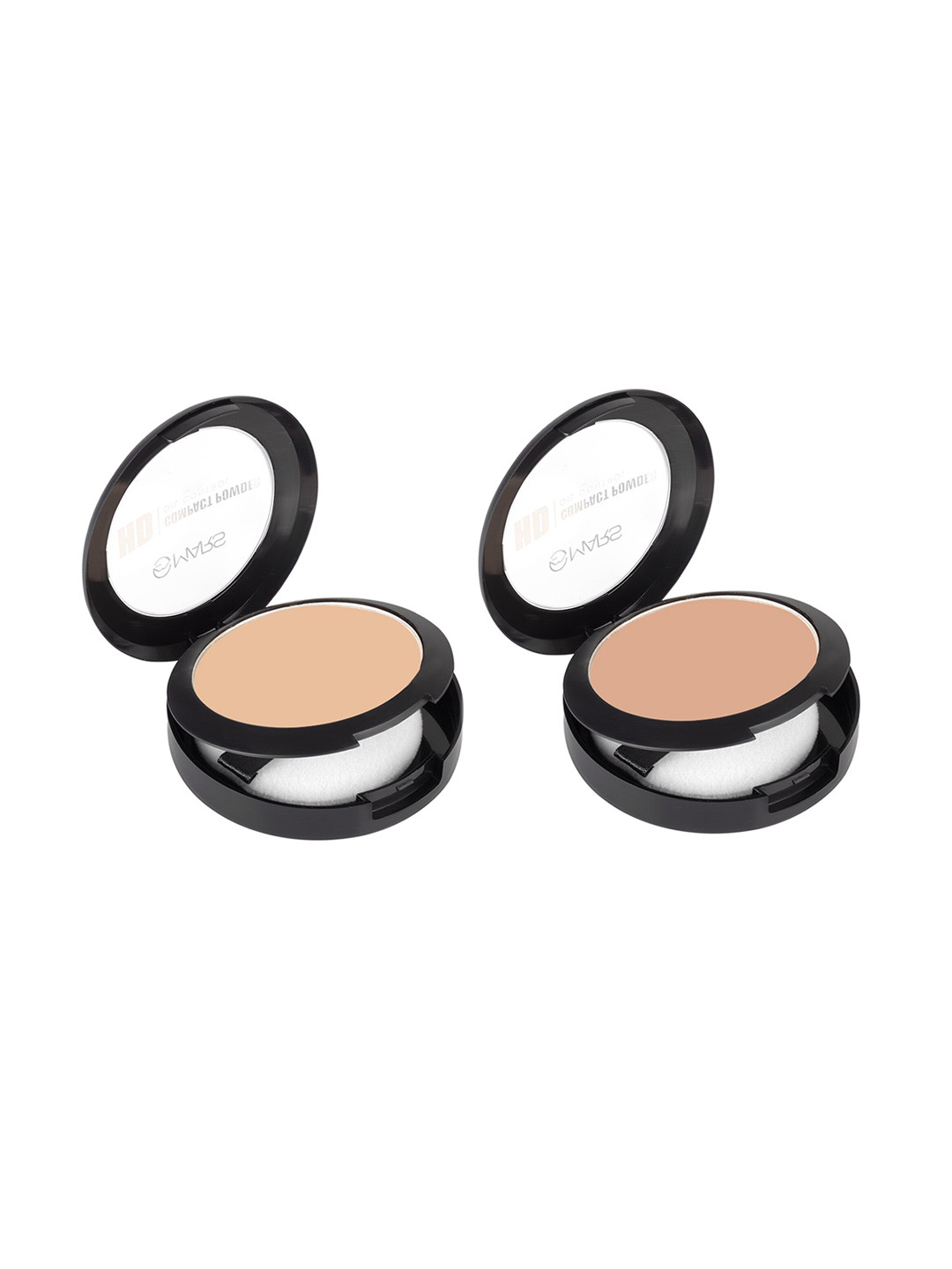 MARS Set Of 2 Ultra Fine Matte HD Oil Control Compact Powdes-8g-Nutmeg 05-Cocoa 06