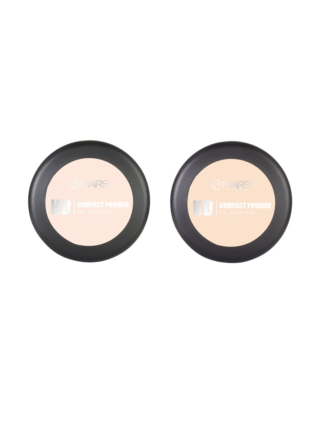 MARS Set Of 2 Ultra Fine Matte HD Oil Control Compact Powdes-8 gm-Icing 01-Vanila 02