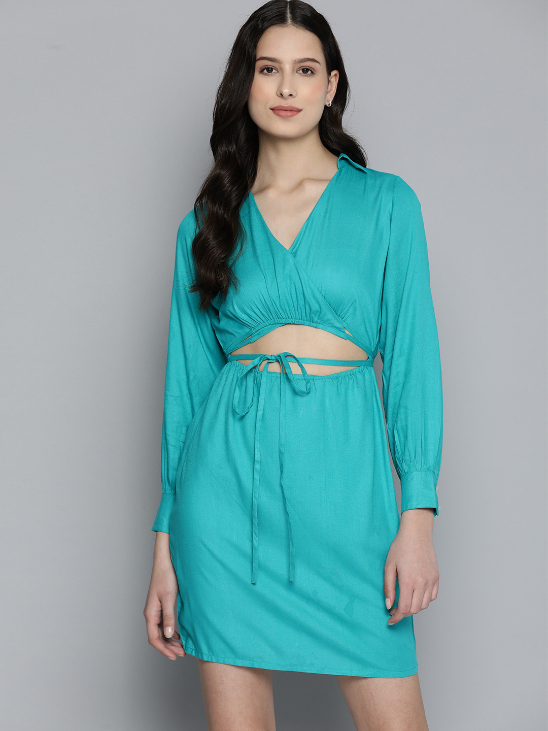 Harvard Wrap Dress with Cut-Out Detail