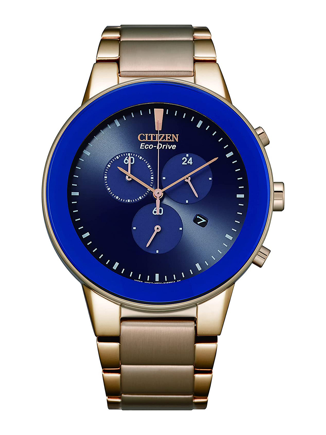 Citizen Men Stainless Steel Bracelet Style Analogue Light Powered Watch AT2243-87L-Flex