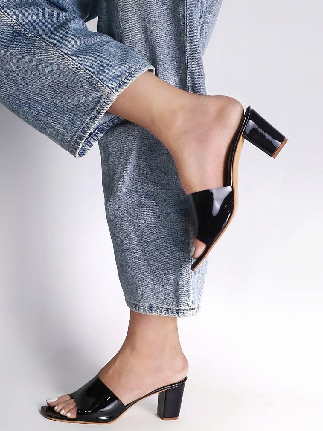 Brauch Peep Toe Block Heeled Sandals