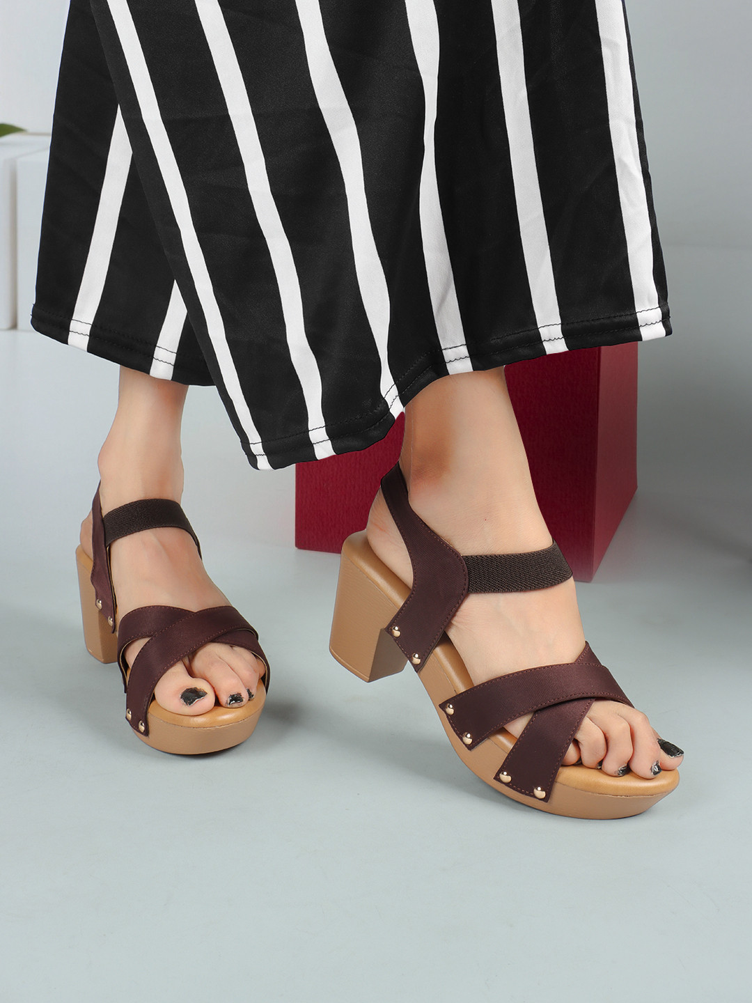 ICONICS Open Toe Platform Heels