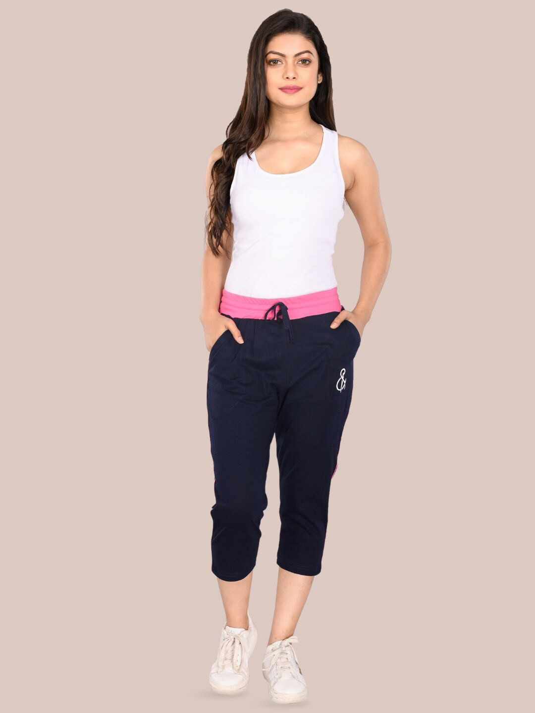 StyleAOne Women Printed Pure Cotton Capris