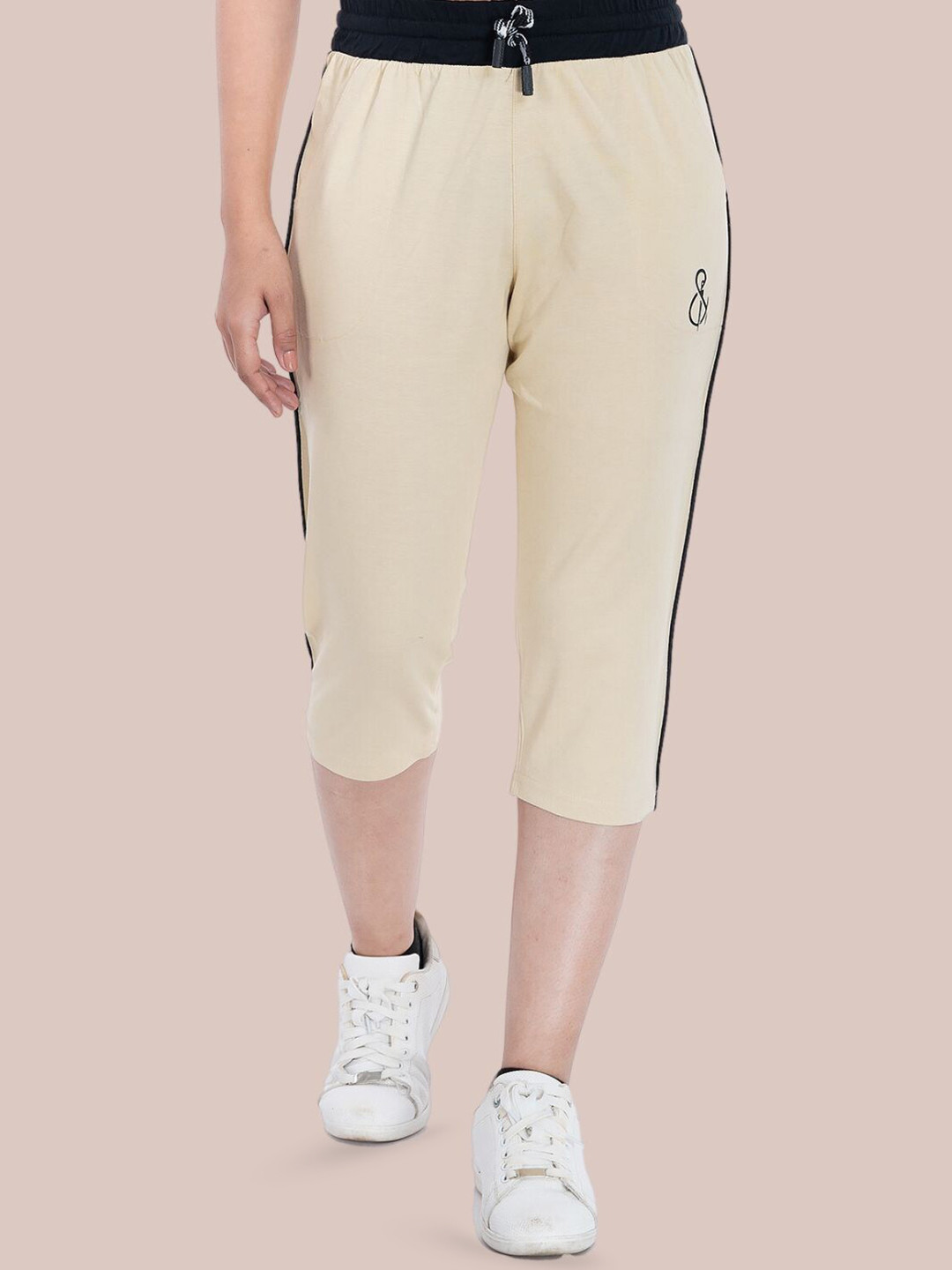 StyleAOne Women Pure Cotton Mid-Rise Capris