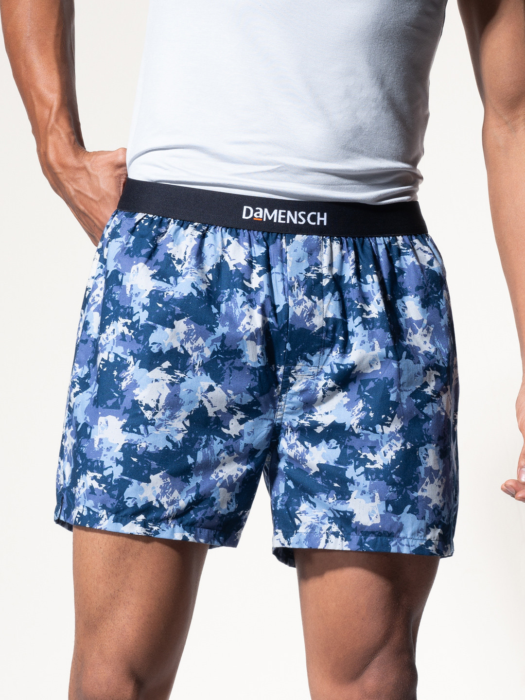 DAMENSCH Men Breeze Printed Ultralight Pure Cotton Inner Boxer IB1002-BLCAMS