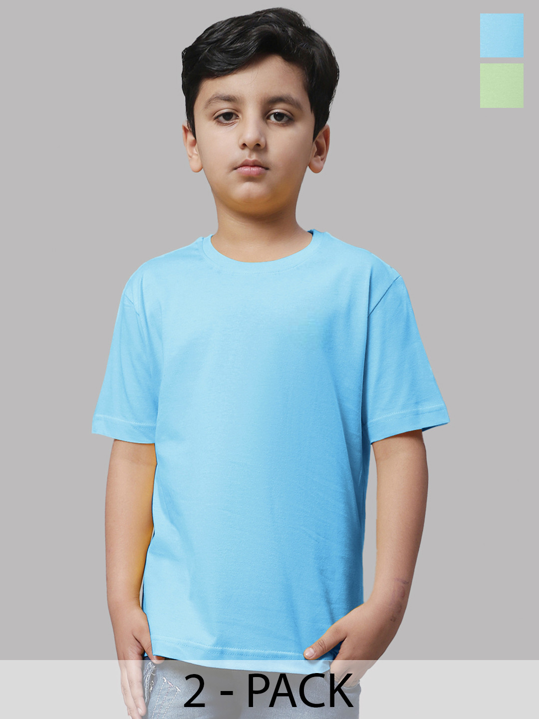 Friskers Boys Turquoise Blue 2 Extended Sleeves Pockets T-shirt