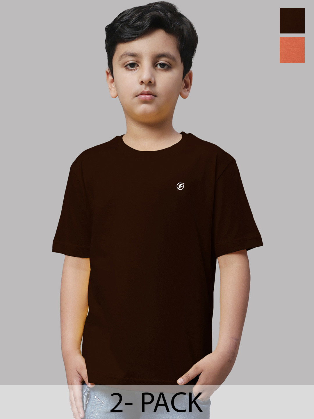 Friskers Boys Peach-Coloured 2 Pockets T-shirt